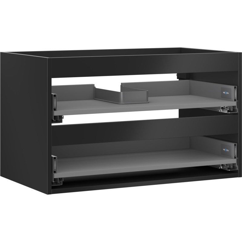 Mexen Box-A korpus szafki podumywalkowej 80 cm, 2 szuflady, czarny mat - 91AX0-0800-470-2-71