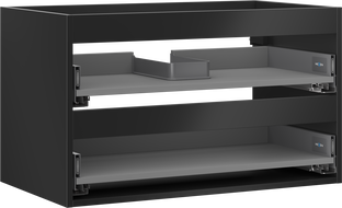 Mexen Box-A korpus szafki podumywalkowej 80 cm, 2 szuflady, czarny mat - 91AX0-0800-470-2-71