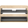 Mexen Box-A korpus szafki podumywalkowej 80 cm, 2 szuflady, dąb - 91AX0-0800-470-2-81