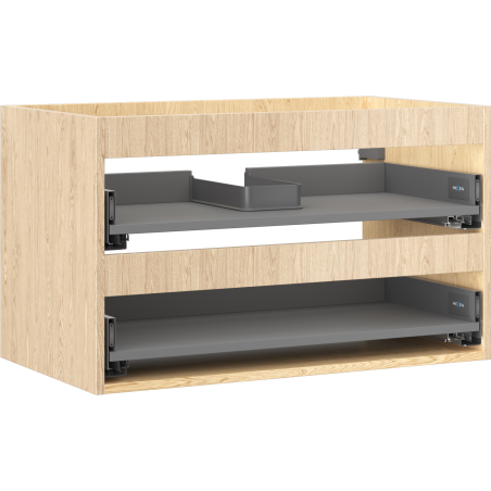 Mexen Box-A korpus szafki podumywalkowej 80 cm, 2 szuflady, dąb - 91AX0-0800-470-2-81