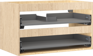 Mexen Box-A korpus szafki podumywalkowej 80 cm, 2 szuflady, dąb - 91AX0-0800-470-2-81