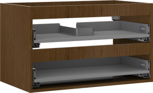 Mexen Box-A korpus szafki podumywalkowej 80 cm, 2 szuflady, orzech - 91AX0-0800-470-2-86