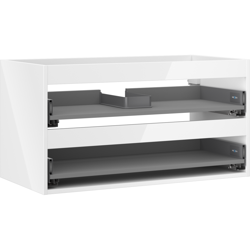 Mexen Box-A korpus szafki podumywalkowej 90 cm, 2 szuflady, biały połysk - 91AX0-0900-470-2-00