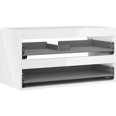 Mexen Box-A korpus szafki podumywalkowej 90 cm, 2 szuflady, biały połysk - 91AX0-0900-470-2-00