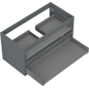 Mexen Box-A korpus szafki podumywalkowej 90 cm, 2 szuflady, grafit mat - 91AX0-0900-470-2-66