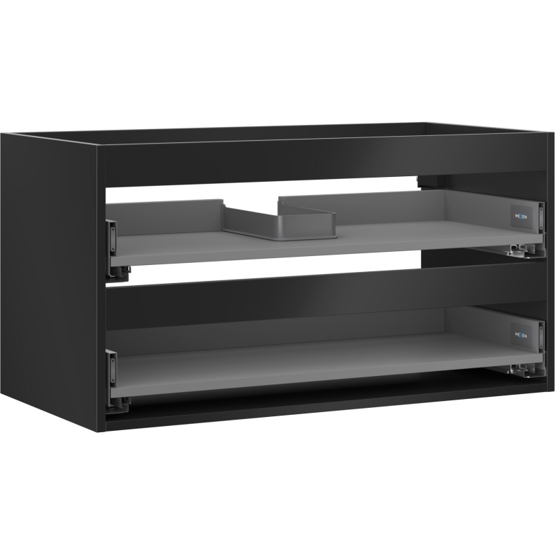 Mexen Box-A korpus szafki podumywalkowej 90 cm, 2 szuflady, czarny mat - 91AX0-0900-470-2-71