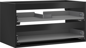 Mexen Box-A korpus szafki podumywalkowej 90 cm, 2 szuflady, czarny mat - 91AX0-0900-470-2-71