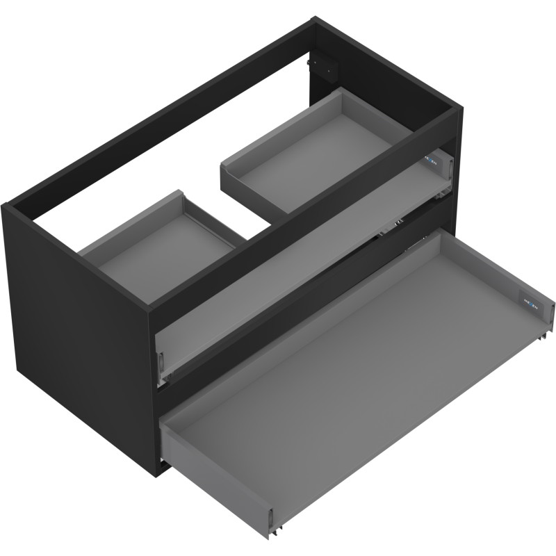 Mexen Box-A korpus szafki podumywalkowej 90 cm, 2 szuflady, czarny mat - 91AX0-0900-470-2-71