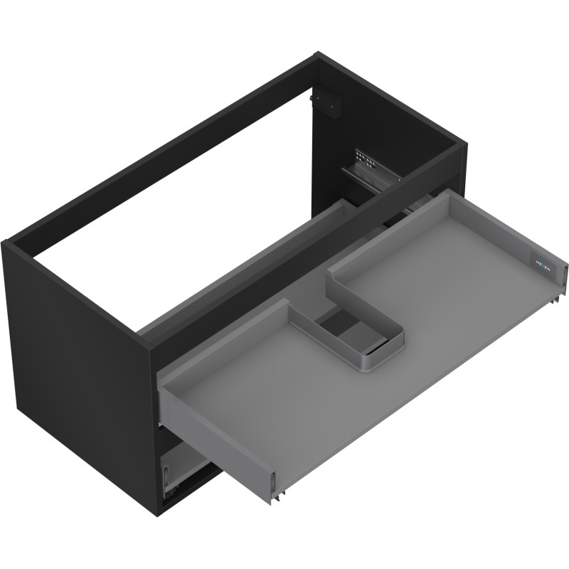 Mexen Box-A korpus szafki podumywalkowej 90 cm, 2 szuflady, czarny mat - 91AX0-0900-470-2-71