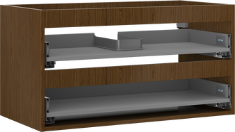 Mexen Box-A korpus szafki podumywalkowej 90 cm, 2 szuflady, orzech - 91AX0-0900-470-2-86