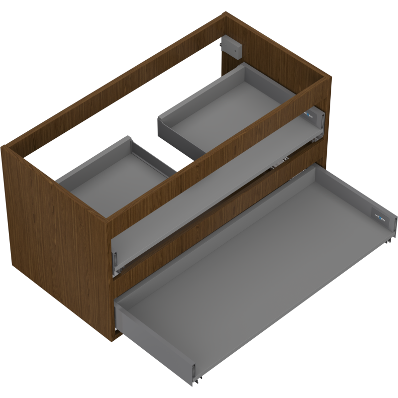 Mexen Box-A korpus szafki podumywalkowej 90 cm, 2 szuflady, orzech - 91AX0-0900-470-2-86