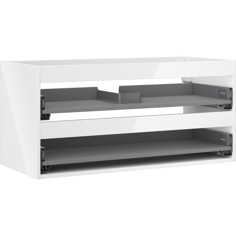 Mexen Box-A korpus szafki podumywalkowej 100 cm, 2 szuflady, biały połysk - 91AX0-1000-470-2-00