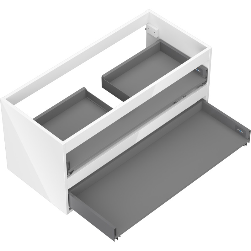 Mexen Box-A korpus szafki podumywalkowej 100 cm, 2 szuflady, biały połysk - 91AX0-1000-470-2-00
