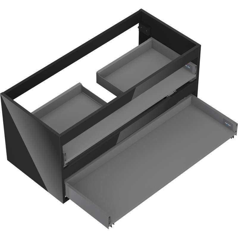 Mexen Box-A korpus szafki podumywalkowej 100 cm, 2 szuflady, czarny połysk - 91AX0-1000-470-2-70