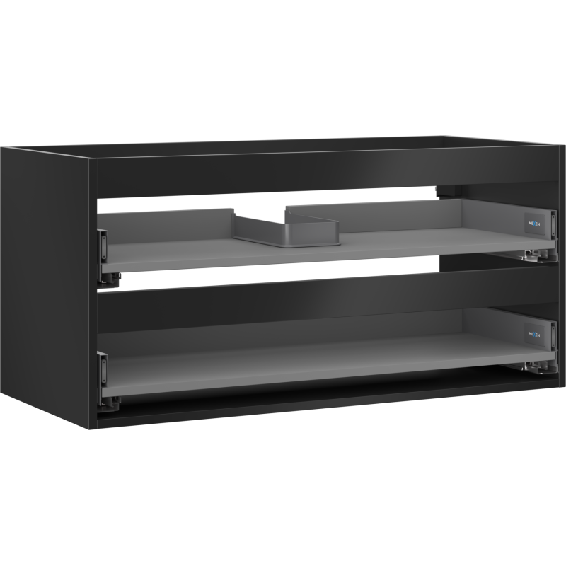 Mexen Box-A korpus szafki podumywalkowej 100 cm, 2 szuflady, czarny mat - 91AX0-1000-470-2-71