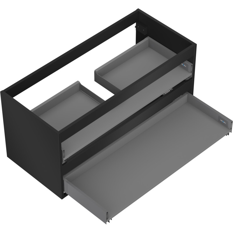 Mexen Box-A korpus szafki podumywalkowej 100 cm, 2 szuflady, czarny mat - 91AX0-1000-470-2-71
