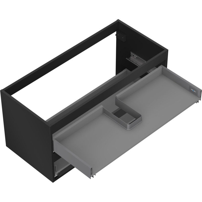 Mexen Box-A korpus szafki podumywalkowej 100 cm, 2 szuflady, czarny mat - 91AX0-1000-470-2-71