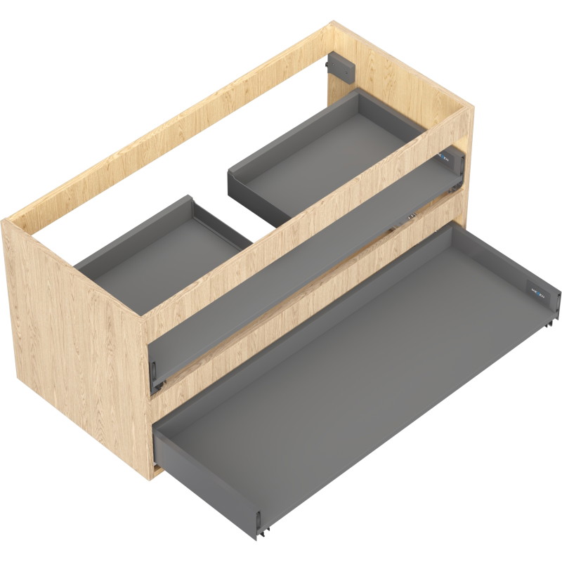 Mexen Box-A korpus szafki podumywalkowej 100 cm, 2 szuflady, dąb - 91AX0-1000-470-2-81