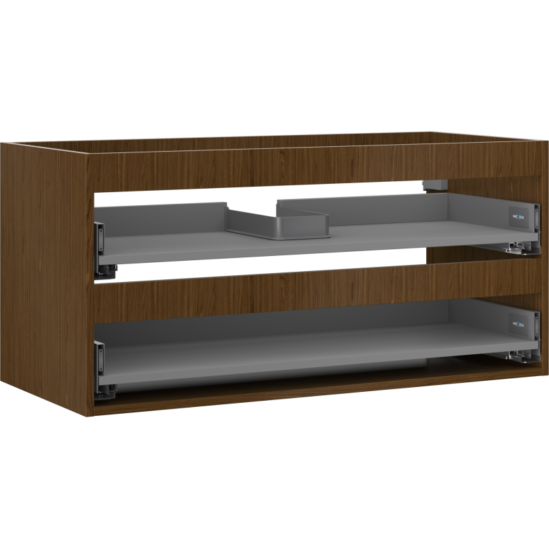 Mexen Box-A korpus szafki podumywalkowej 100 cm, 2 szuflady, orzech - 91AX0-1000-470-2-86