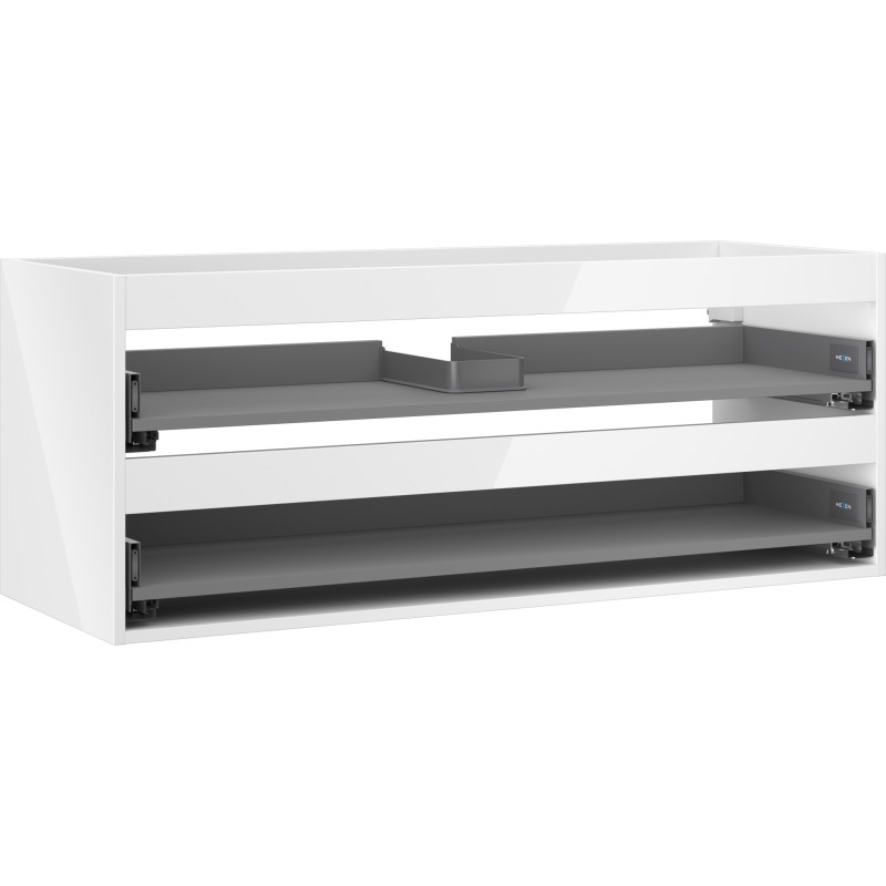Mexen Box-A korpus szafki podumywalkowej 120 cm, 2 szuflady, biały połysk - 91AX0-1200-470-2-00