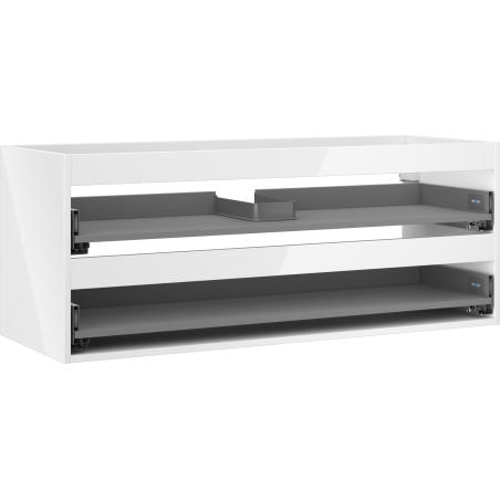 Mexen Box-A korpus szafki podumywalkowej 120 cm, 2 szuflady, biały połysk - 91AX0-1200-470-2-00