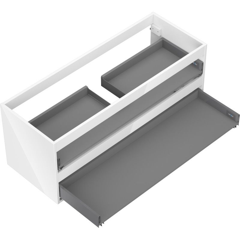 Mexen Box-A korpus szafki podumywalkowej 120 cm, 2 szuflady, biały połysk - 91AX0-1200-470-2-00