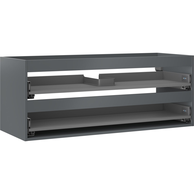 Mexen Box-A korpus szafki podumywalkowej 120 cm, 2 szuflady, grafit mat - 91AX0-1200-470-2-66