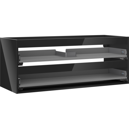 Mexen Box-A korpus szafki podumywalkowej 120 cm, 2 szuflady, czarny połysk - 91AX0-1200-470-2-70