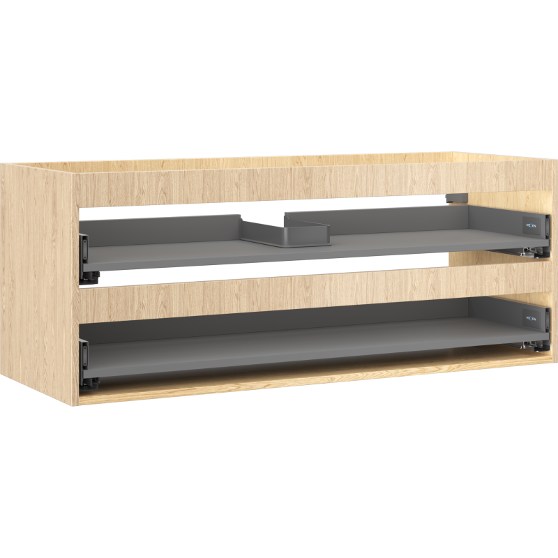 Mexen Box-A korpus szafki podumywalkowej 120 cm, 2 szuflady, dąb - 91AX0-1200-470-2-81