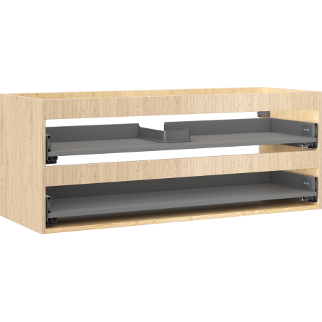 Mexen Box-A korpus szafki podumywalkowej 120 cm, 2 szuflady, dąb - 91AX0-1200-470-2-81