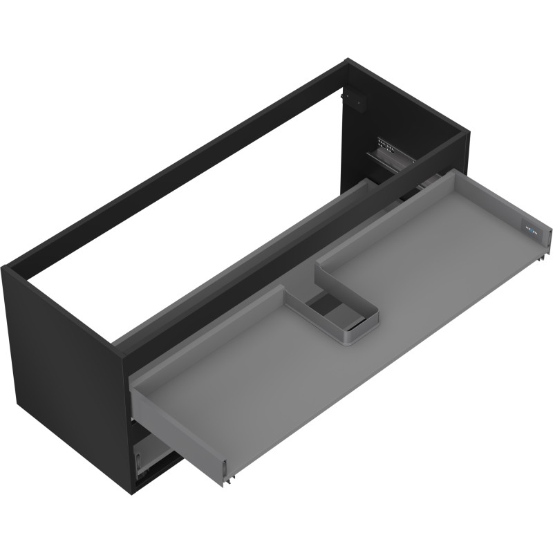 Mexen Box-A korpus szafki podumywalkowej 120 cm, 2 szuflady, czarny mat - 91AX0-1200-470-2-71