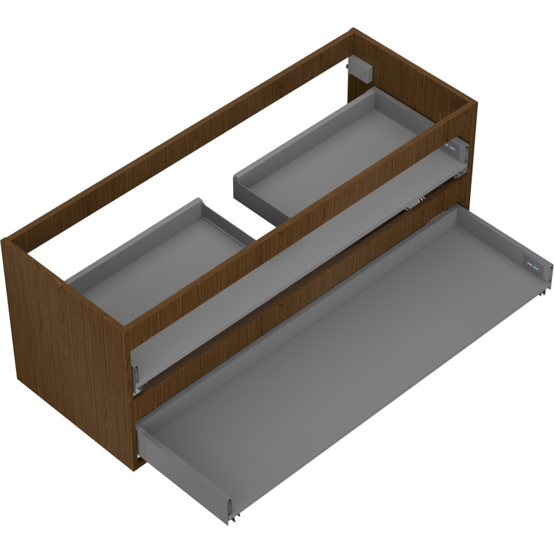Mexen Box-A korpus szafki podumywalkowej 120 cm, 2 szuflady, orzech - 91AX0-1200-470-2-86