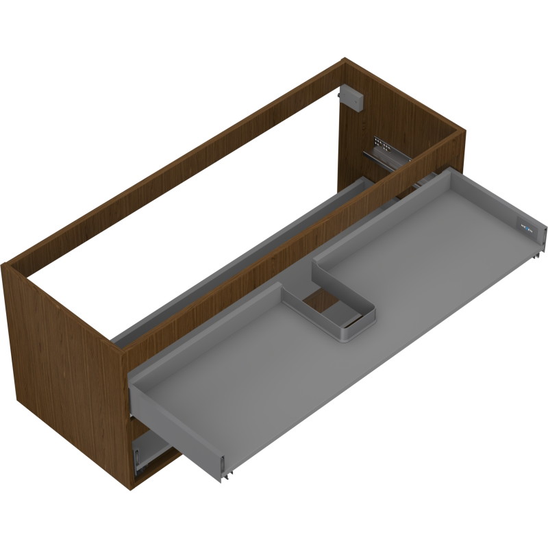 Mexen Box-A korpus szafki podumywalkowej 120 cm, 2 szuflady, orzech - 91AX0-1200-470-2-86