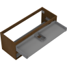 Mexen Box-A korpus szafki podumywalkowej 120 cm, 2 szuflady, orzech - 91AX0-1200-470-2-86