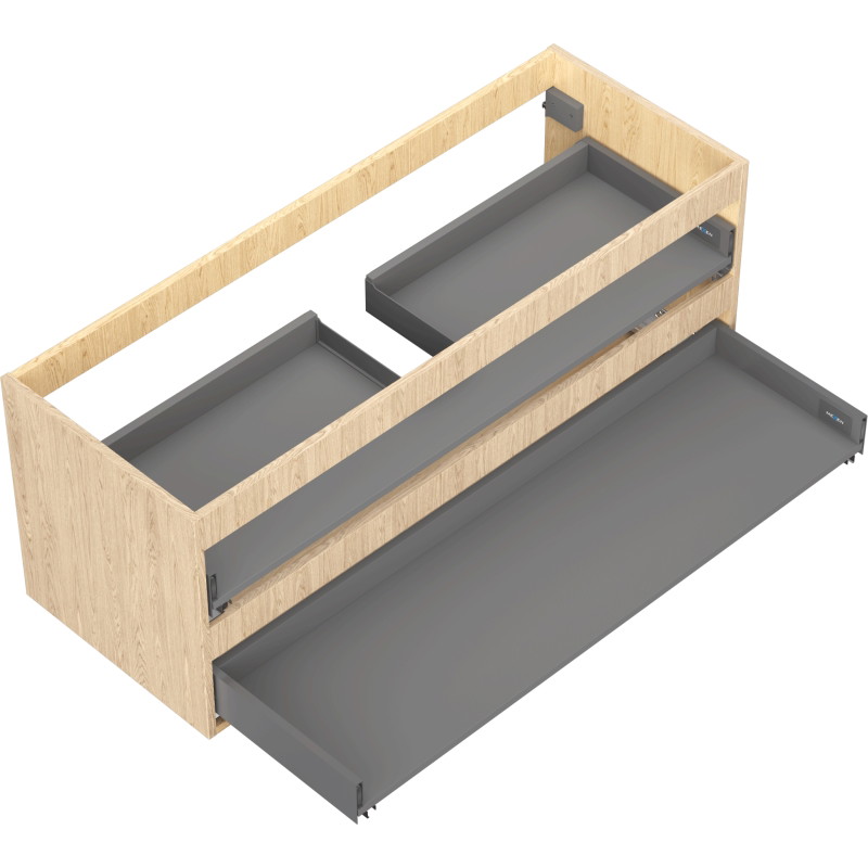 Mexen Box-A korpus szafki podumywalkowej 120 cm, 2 szuflady, dąb - 91AX0-1200-470-2-81