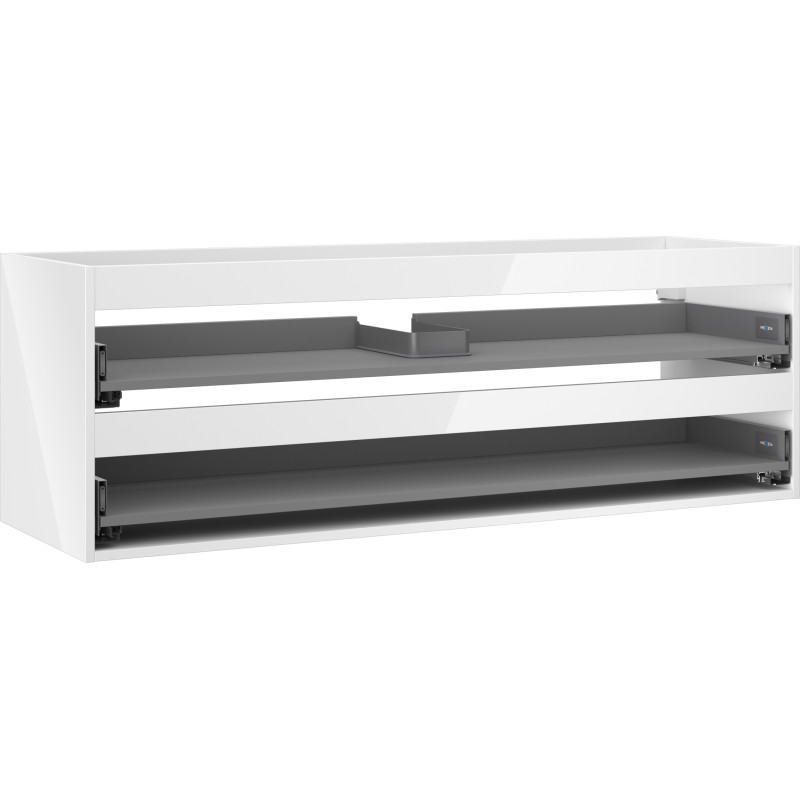 Mexen Box-A korpus szafki podumywalkowej 140 cm, 2 szuflady, biały połysk - 91AX0-1400-470-2-00