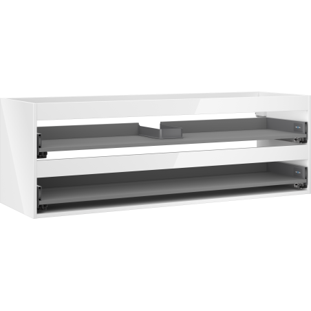 Mexen Box-A korpus szafki podumywalkowej 140 cm, 2 szuflady, biały połysk - 91AX0-1400-470-2-00