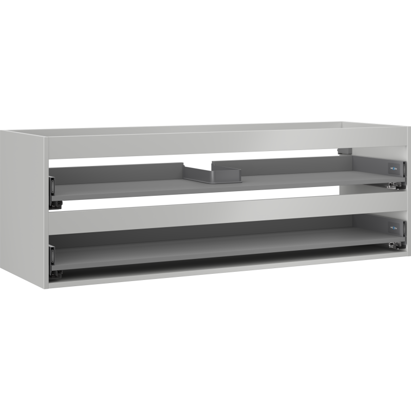 Mexen Box-A korpus szafki podumywalkowej 140 cm, 2 szuflady, szary mat - 91AX0-1400-470-2-62