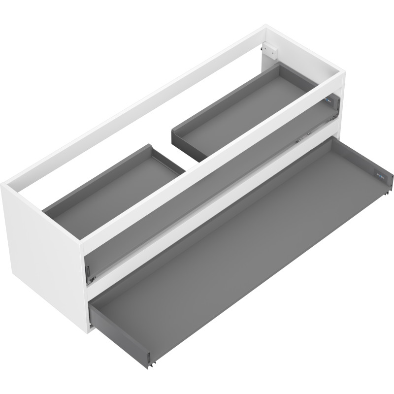 Mexen Box-A korpus szafki podumywalkowej 140 cm, 2 szuflady, biały mat - 91AX0-1400-470-2-01