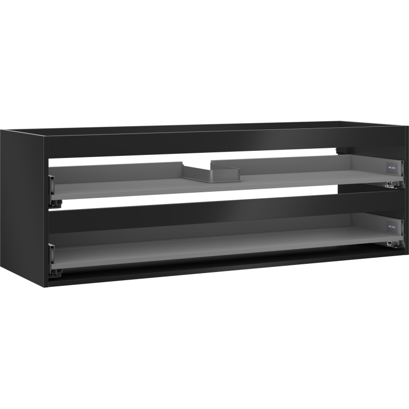 Mexen Box-A korpus szafki podumywalkowej 140 cm, 2 szuflady, czarny mat - 91AX0-1400-470-2-71