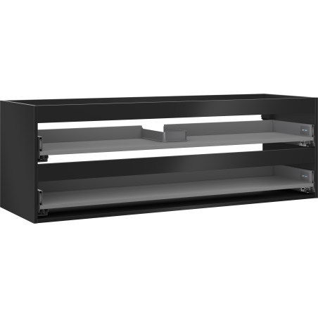 Mexen Box-A korpus szafki podumywalkowej 140 cm, 2 szuflady, czarny mat - 91AX0-1400-470-2-71