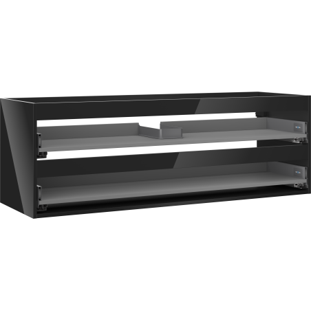 Mexen Box-A korpus szafki podumywalkowej 140 cm, 2 szuflady, czarny połysk - 91AX0-1400-470-2-70