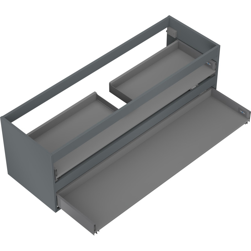 Mexen Box-A korpus szafki podumywalkowej 140 cm, 2 szuflady, grafit mat - 91AX0-1400-470-2-66