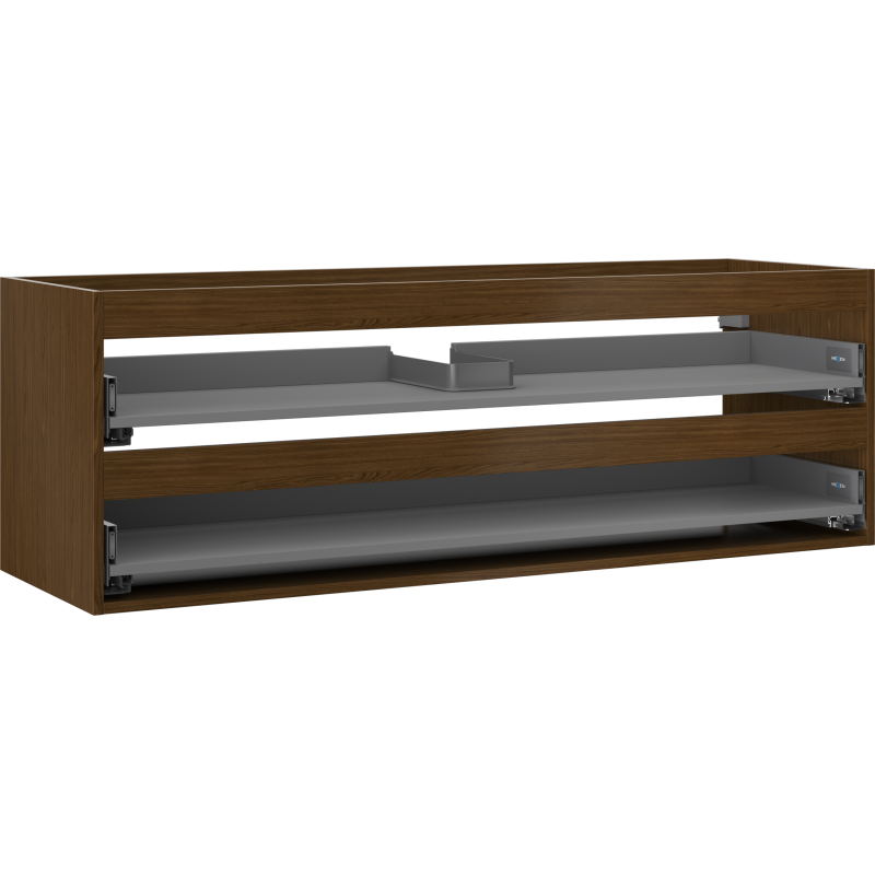 Mexen Box-A korpus szafki podumywalkowej 140 cm, 2 szuflady, orzech - 91AX0-1400-470-2-86