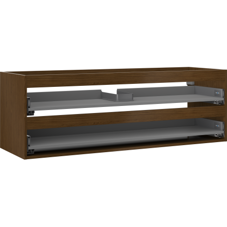 Mexen Box-A korpus szafki podumywalkowej 140 cm, 2 szuflady, orzech - 91AX0-1400-470-2-86