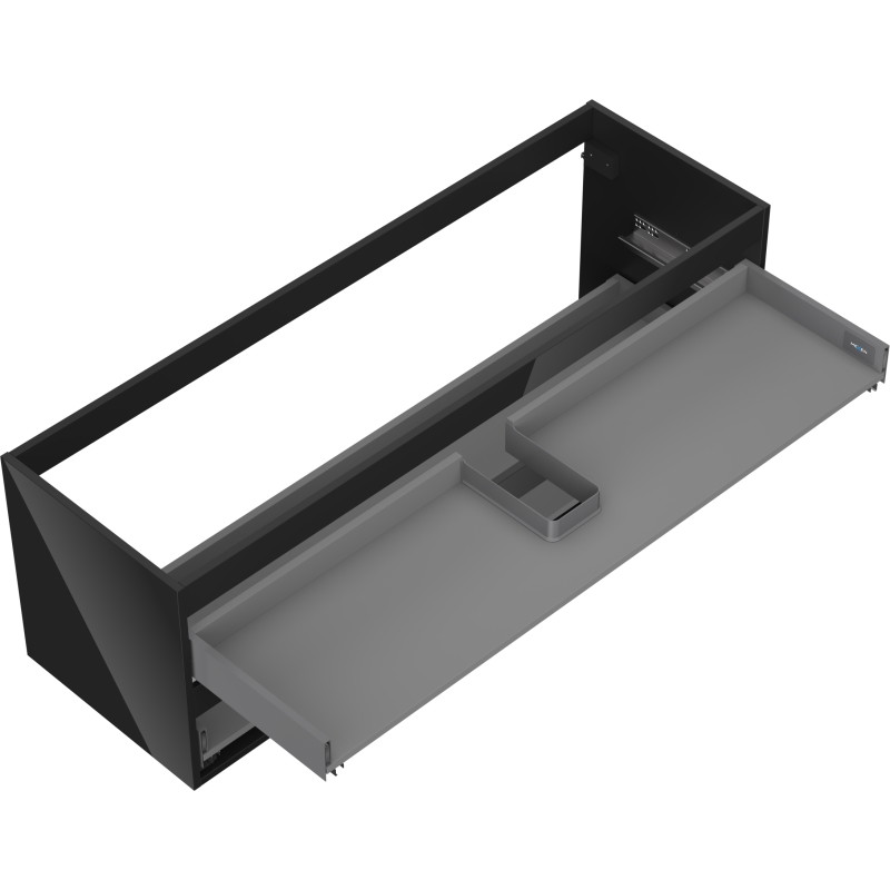 Mexen Box-A korpus szafki podumywalkowej 140 cm, 2 szuflady, czarny połysk - 91AX0-1400-470-2-70