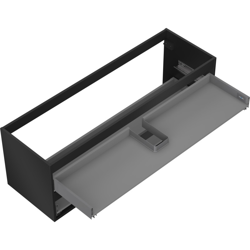 Mexen Box-A korpus szafki podumywalkowej 140 cm, 2 szuflady, czarny mat - 91AX0-1400-470-2-71
