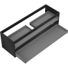 Mexen Box-A korpus szafki podumywalkowej 140 cm, 2 szuflady, czarny mat - 91AX0-1400-470-2-71