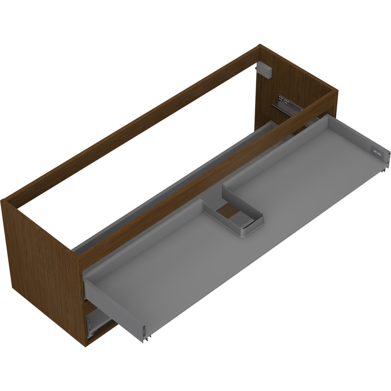 Mexen Box-A korpus szafki podumywalkowej 140 cm, 2 szuflady, orzech - 91AX0-1400-470-2-86