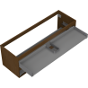 Mexen Box-A korpus szafki podumywalkowej 140 cm, 2 szuflady, orzech - 91AX0-1400-470-2-86